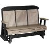 imageLuxCraft 5 Classic Poly Double Glider with Center Tray Cedar amp BlackWeatherwood  Black