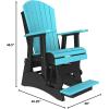 imageLuxCraft Adirondack Balcony Glider  2  Available in 20 Colors Blue on BlackAruba on Black