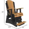 imageLuxCraft Adirondack Balcony Glider  2  Available in 20 Colors Blue on BlackCedar on Black