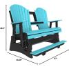 imageLuxCraft Adirondack Balcony Glider  5 with Drop Down Console Cedar on BlackAruba on Black