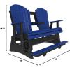imageLuxCraft Adirondack Balcony Glider  5 with Drop Down Console Cedar on BlackBlue on Black