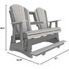 imageLuxCraft Adirondack Balcony Glider  5 with Drop Down Console Cedar on BlackDove Grey on Slate