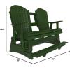 imageLuxCraft Adirondack Balcony Glider  5 with Drop Down Console Cedar on BlackGreen