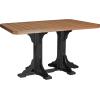 imageLuxCraft Poly 4 x 6 Rectangular Dining Table 3625 Height Outdoor Patio Table Made with Recycled Plastics Made in USA WeatherwoodAntique Mahogany  Black