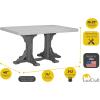 imageLuxCraft Poly 4 x 6 Rectangular Dining Table 3625 Height Outdoor Patio Table Made with Recycled Plastics Made in USA WeatherwoodAntique Mahogany  Black