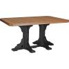 imageLuxCraft Poly 4 x 6 Rectangular Dining Table 3625 Height Outdoor Patio Table Made with Recycled Plastics Made in USA WeatherwoodAntique Mahogany  Black