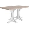 imageLuxCraft Poly 4 x 6 Rectangular Dining Table 3625 Height Outdoor Patio Table Made with Recycled Plastics Made in USA WeatherwoodBirch  White