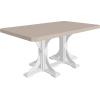 imageLuxCraft Poly 4 x 6 Rectangular Dining Table 3625 Height Outdoor Patio Table Made with Recycled Plastics Made in USA WeatherwoodBirch  White