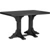 imageLuxCraft Poly 4 x 6 Rectangular Dining Table 3625 Height Outdoor Patio Table Made with Recycled Plastics Made in USA WeatherwoodBlack