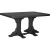 imageLuxCraft Poly 4 x 6 Rectangular Dining Table 3625 Height Outdoor Patio Table Made with Recycled Plastics Made in USA WeatherwoodBlack