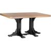 imageLuxCraft Poly 4 x 6 Rectangular Dining Table 3625 Height Outdoor Patio Table Made with Recycled Plastics Made in USA WeatherwoodCedar  Black