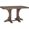 imageLuxCraft Poly 4 x 6 Rectangular Dining Table 3625 Height Outdoor Patio Table Made with Recycled Plastics Made in USA WeatherwoodChestnut Brown