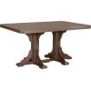 imageLuxCraft Poly 4 x 6 Rectangular Dining Table 3625 Height Outdoor Patio Table Made with Recycled Plastics Made in USA WeatherwoodChestnut Brown
