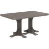 imageLuxCraft Poly 4 x 6 Rectangular Dining Table 3625 Height Outdoor Patio Table Made with Recycled Plastics Made in USA WeatherwoodCoastal Gray