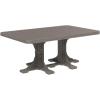 imageLuxCraft Poly 4 x 6 Rectangular Dining Table 3625 Height Outdoor Patio Table Made with Recycled Plastics Made in USA WeatherwoodCoastal Gray