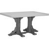 imageLuxCraft Poly 4 x 6 Rectangular Dining Table 3625 Height Outdoor Patio Table Made with Recycled Plastics Made in USA WeatherwoodDove Gray  Slate