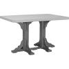 imageLuxCraft Poly 4 x 6 Rectangular Dining Table 3625 Height Outdoor Patio Table Made with Recycled Plastics Made in USA WeatherwoodDove Gray  Slate