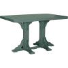 imageLuxCraft Poly 4 x 6 Rectangular Dining Table 3625 Height Outdoor Patio Table Made with Recycled Plastics Made in USA WeatherwoodGreen