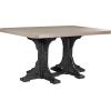 imageLuxCraft Poly 4 x 6 Rectangular Dining Table 3625 Height Outdoor Patio Table Made with Recycled Plastics Made in USA WeatherwoodWeatherwood  Black