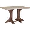 imageLuxCraft Poly 4 x 6 Rectangular Dining Table 3625 Height Outdoor Patio Table Made with Recycled Plastics Made in USA WeatherwoodWeatherwood  Chestnut Brown