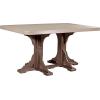 imageLuxCraft Poly 4 x 6 Rectangular Dining Table 3625 Height Outdoor Patio Table Made with Recycled Plastics Made in USA WeatherwoodWeatherwood  Chestnut Brown
