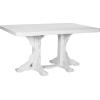 imageLuxCraft Poly 4 x 6 Rectangular Dining Table 3625 Height Outdoor Patio Table Made with Recycled Plastics Made in USA WeatherwoodWhite