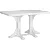 imageLuxCraft Poly 4 x 6 Rectangular Dining Table 3625 Height Outdoor Patio Table Made with Recycled Plastics Made in USA WeatherwoodWhite