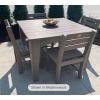 imageLuxCraft Poly Island Dining Table 44 Square Outdoor Patio Table Made with Recycled Plastics Made in USA Weatherwood amp Chestnut BrownDove Gray  Slate