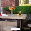 imageLuxCraft Poly Outdoor Serving Bar Table Made with Recycled Plastics  Made in USA Chestnut BrownCherrywood  Black