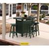 imageLuxCraft Poly Outdoor Serving Bar Table Made with Recycled Plastics  Made in USA Chestnut BrownGreen