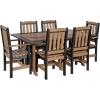 imageDutchCrafters 7Piece Outdoor Patio Poly Dining Set 72 Rectangle Table with 6 Dining Height Chairs for Outside Eating Gathering Entertaining  Amish Made in USA Weatherwood on BrownWeatherwood on Black