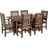 imageDutchCrafters 7Piece Outdoor Patio Poly Dining Set 72 Rectangle Table with 6 Dining Height Chairs for Outside Eating Gathering Entertaining  Amish Made in USA Weatherwood on BrownWeatherwood on Brown