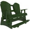 imageLuxCraft Adirondack Balcony Glider  5 with Drop Down Console Cedar on BlackGreen