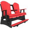 imageLuxCraft Adirondack Balcony Glider  5 with Drop Down Console Cedar on BlackRed on Black