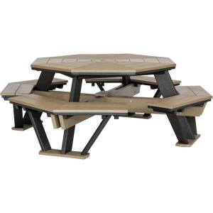 imageDutchCrafters Poly Patio Picnic Table  Outside Table for Adults amp Kids Seats 8 UV Resistant and Heavy Duty Plastic Tables Durable Outdoor Furniture Amish Made in USA