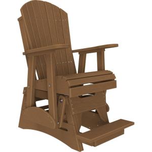imageLuxCraft Adirondack Balcony Glider  2  Available in 20 Colors Blue on BlackAntique Mahogany  Premium