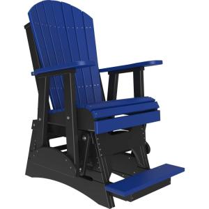 imageLuxCraft Adirondack Balcony Glider  2  Available in 20 Colors Blue on BlackBlue on Black