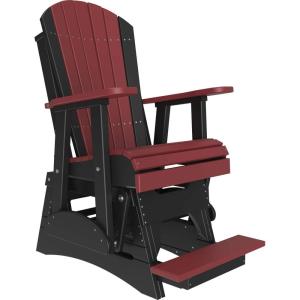 imageLuxCraft Adirondack Balcony Glider  2  Available in 20 Colors Blue on BlackCherrywood on Black