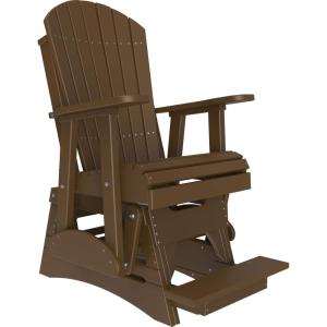 imageLuxCraft Adirondack Balcony Glider  2  Available in 20 Colors Blue on BlackChestnut Brown