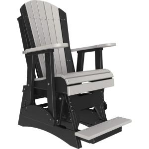 imageLuxCraft Adirondack Balcony Glider  2  Available in 20 Colors Blue on BlackDove Grey on Black