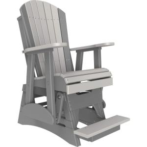 imageLuxCraft Adirondack Balcony Glider  2  Available in 20 Colors Blue on BlackDove Grey on Slate
