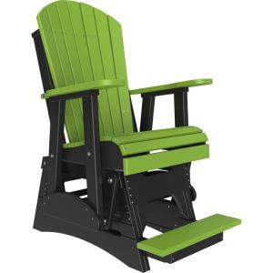 imageLuxCraft Adirondack Balcony Glider  2  Available in 20 Colors Blue on BlackLime Green on Black