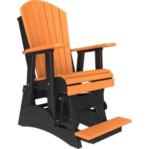 imageLuxCraft Adirondack Balcony Glider  2  Available in 20 Colors Blue on BlackOrange on Black