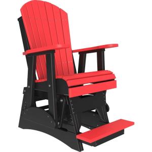 imageLuxCraft Adirondack Balcony Glider  2  Available in 20 Colors Blue on BlackRed on Black