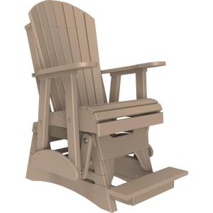 imageLuxCraft Adirondack Balcony Glider  2  Available in 20 Colors Blue on BlackWeatherwood