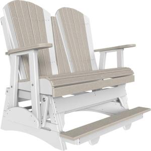 imageLuxCraft Adirondack Balcony Glider  5 with Drop Down Console Cedar on BlackBirch on White