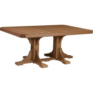 imageLuxCraft Poly 4 x 6 Rectangular Dining Table 3625 Height Outdoor Patio Table Made with Recycled Plastics Made in USA WeatherwoodAntique Mahogany