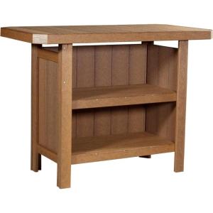 imageLuxCraft Poly Outdoor Serving Bar Table Made with Recycled Plastics  Made in USA Chestnut BrownAntique Mahogany