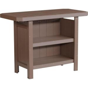 imageLuxCraft Poly Outdoor Serving Bar Table Made with Recycled Plastics  Made in USA Chestnut BrownChestnut Brown