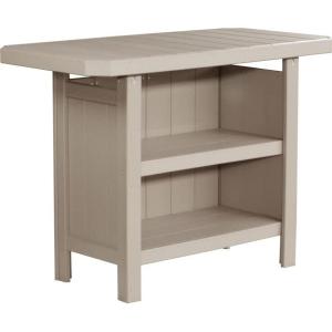 imageLuxCraft Poly Outdoor Serving Bar Table Made with Recycled Plastics  Made in USA Chestnut BrownWeatherwood